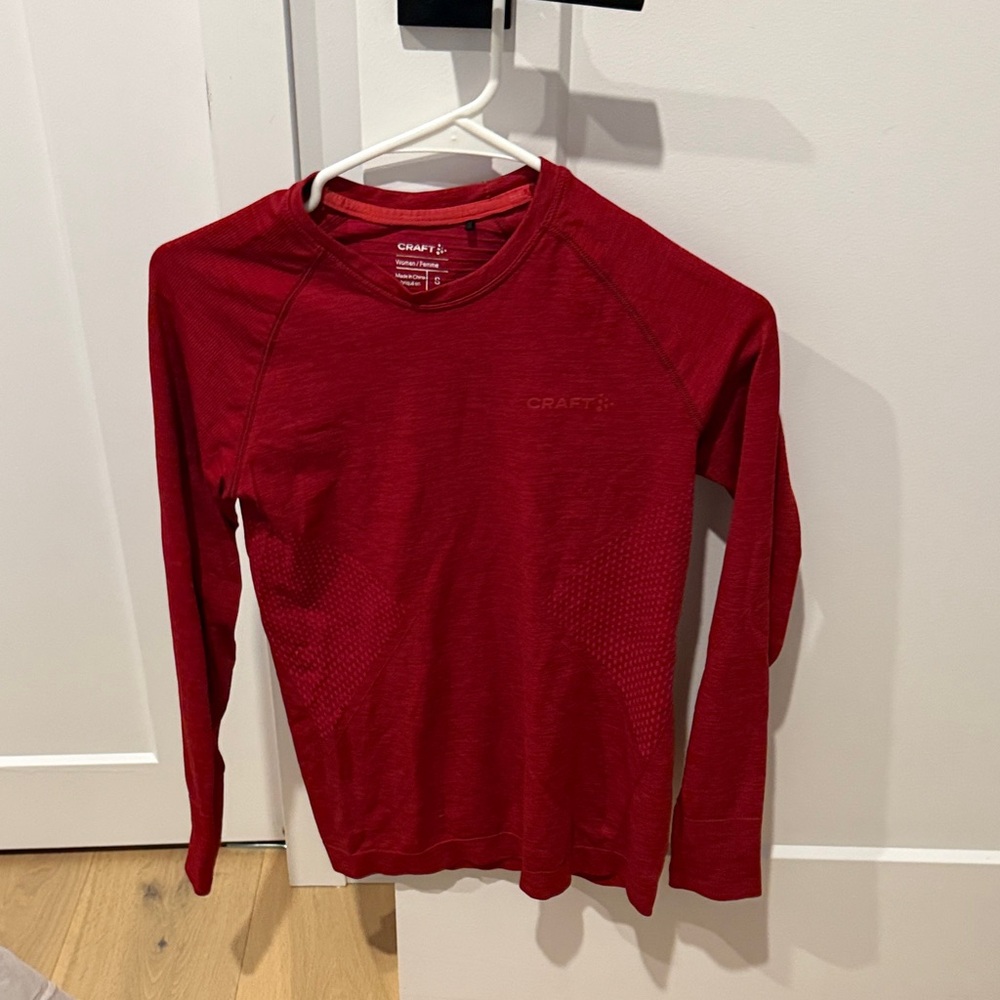 Craft womens Red Long Sleeve Shirt